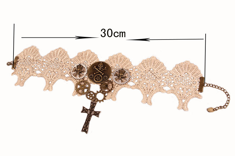 Steampunk Court Retro Gear Necklace for Halloween