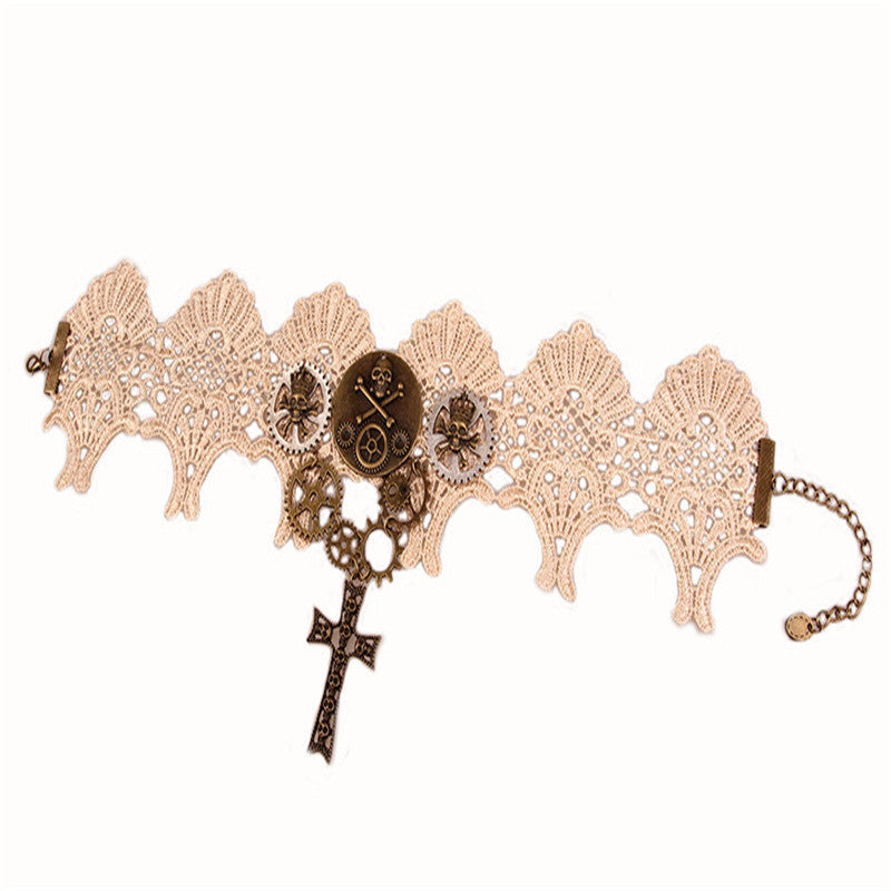 Steampunk Court Retro Gear Necklace for Halloween