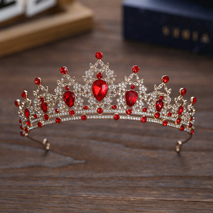 Rhinestone Dark Crown Halloween Dress-up Baroque Accessories