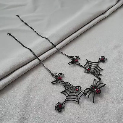 Halloween Spider Web Necklace